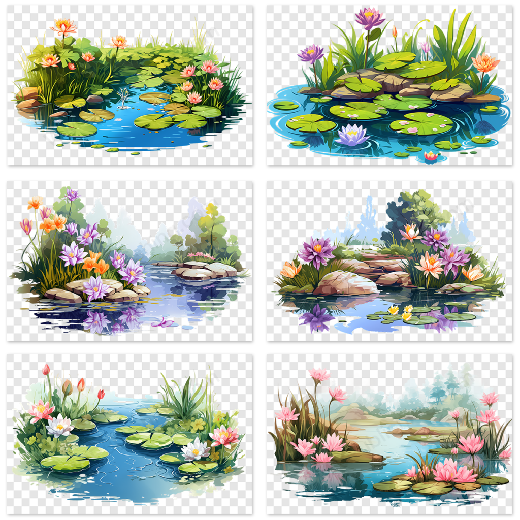 Flower Pond Background