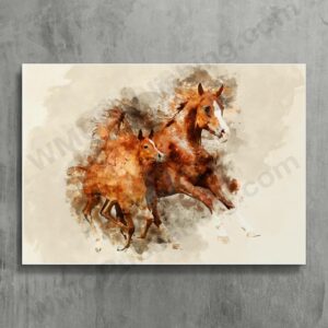 Arab Mare and Foal Wall Art Print
