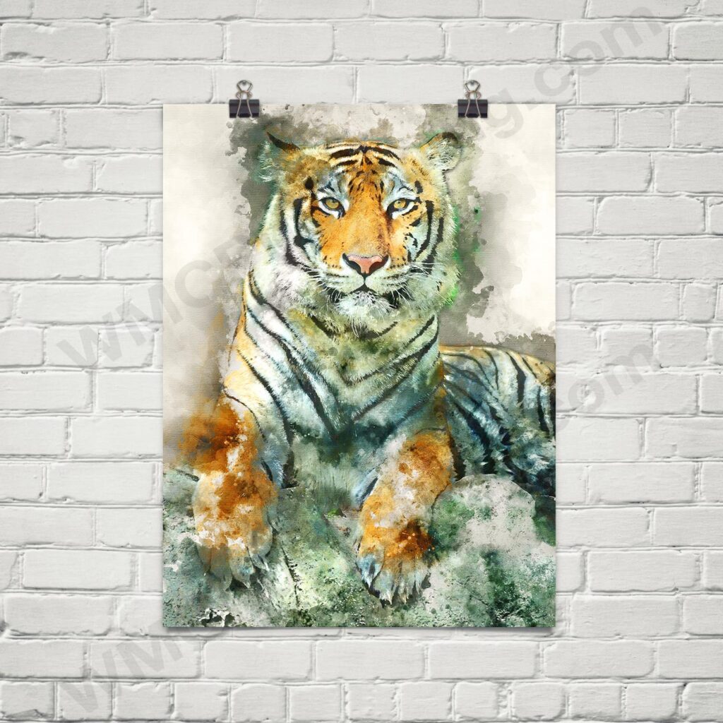 Asian Tiger Wall Art Print