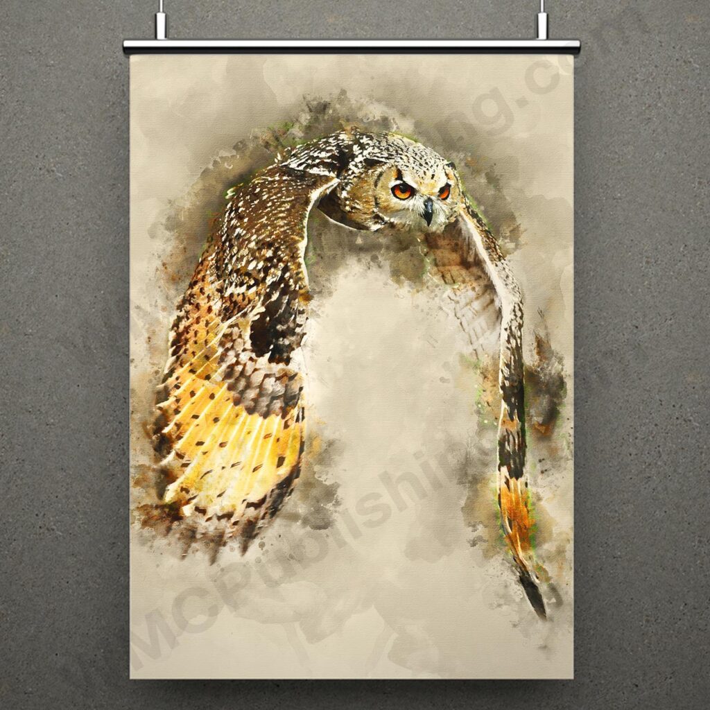 Bengal Eagle Owl Wall Art Print