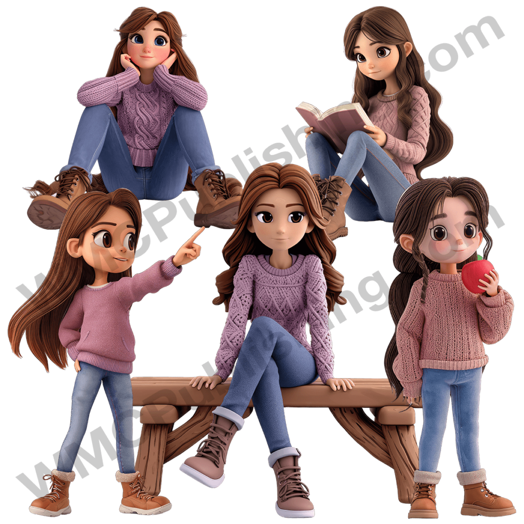 Girls in a Purple Sweater