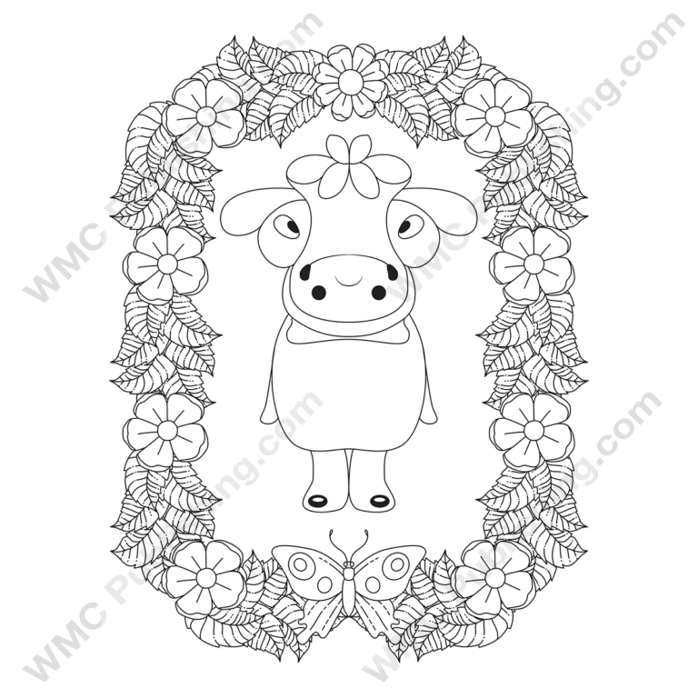 Funny Cow Coloring Pages
