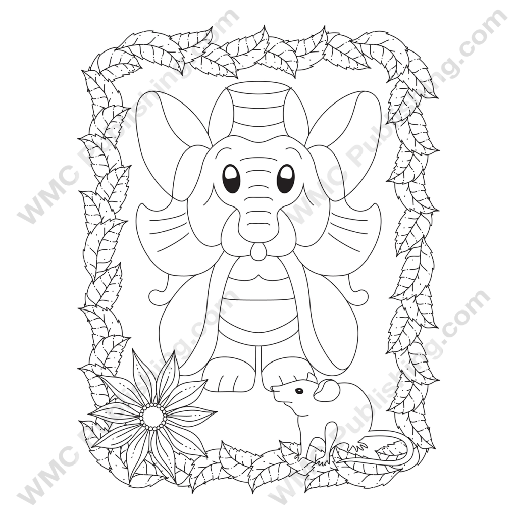 Funny Elephant Coloring Pages