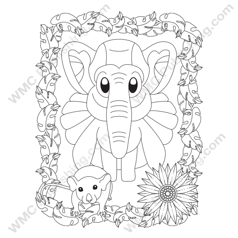 Funny Elephant Coloring Pages
