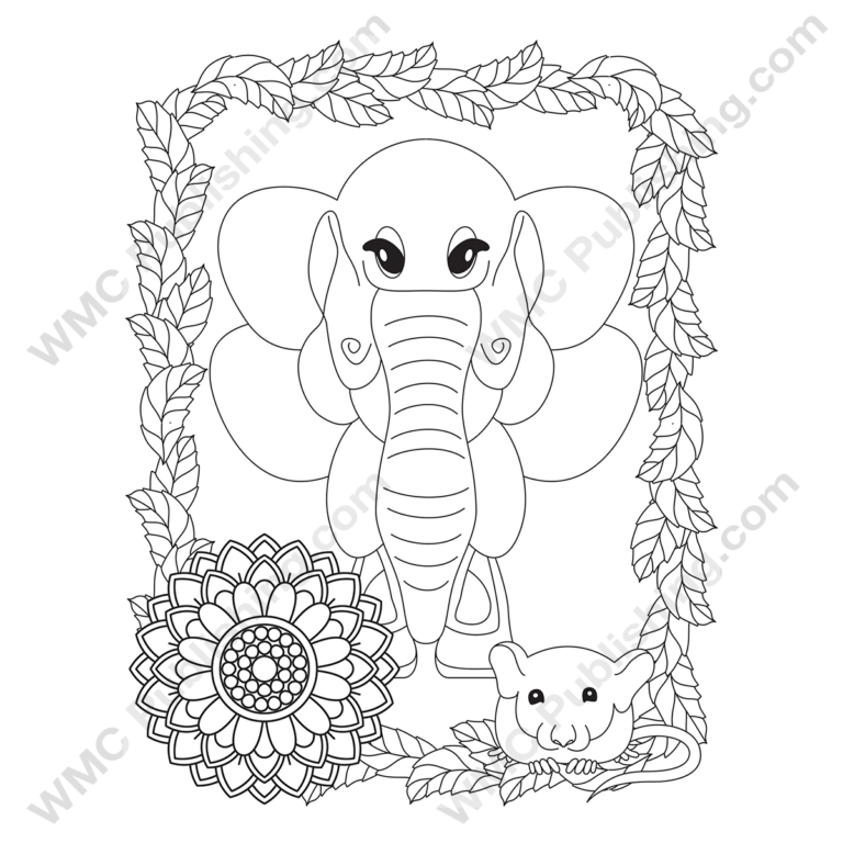 Funny Elephant Coloring Pages