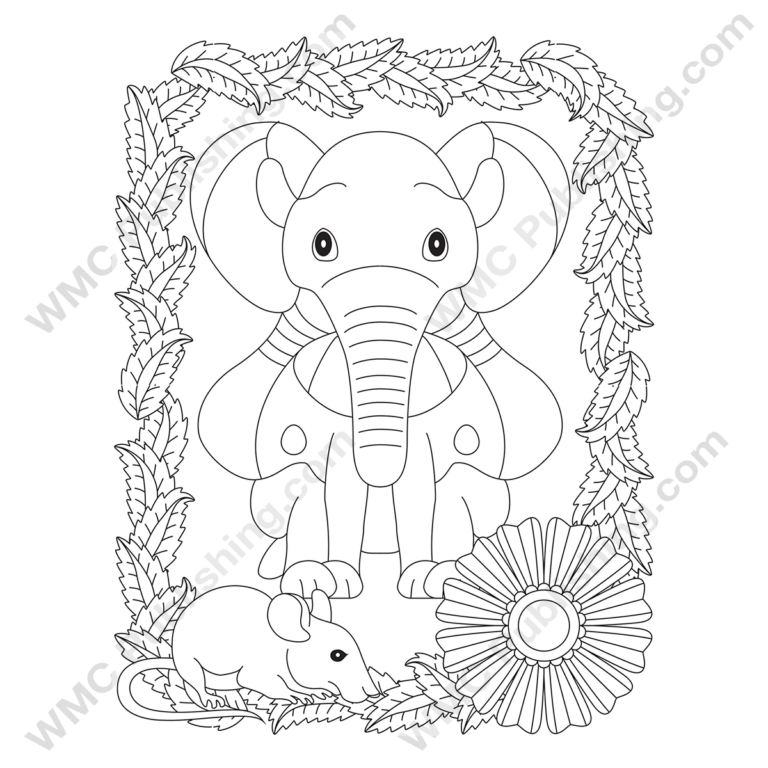 Funny Elephant Coloring Pages