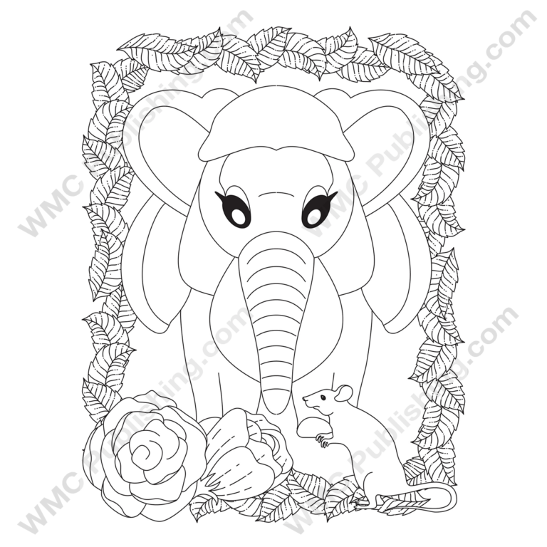 Funny Elephant Coloring Pages