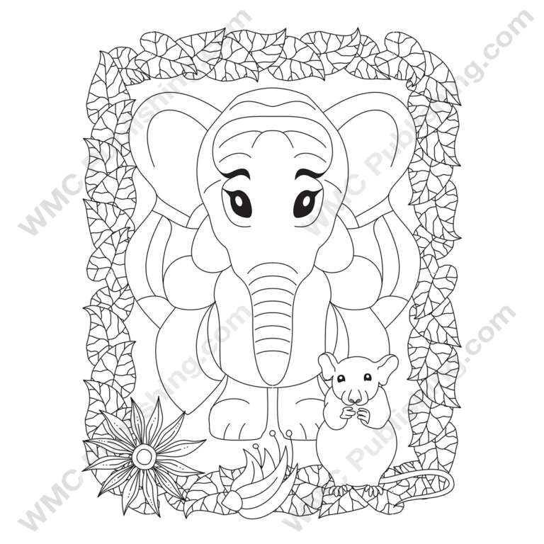 Funny Elephant Coloring Pages