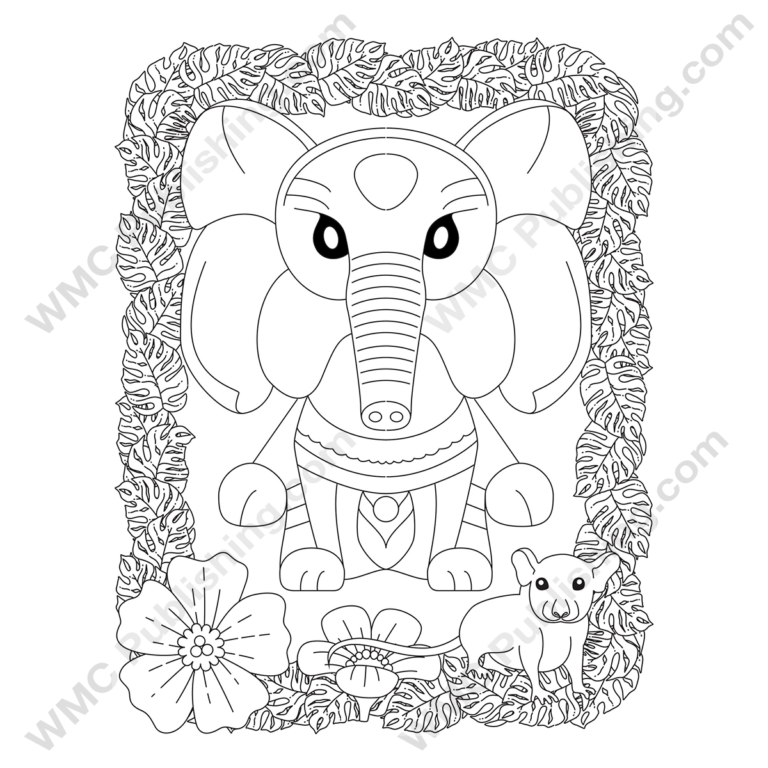 Funny Elephant Coloring Pages