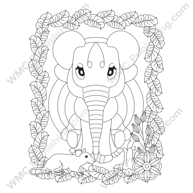 Funny Elephant Coloring Pages