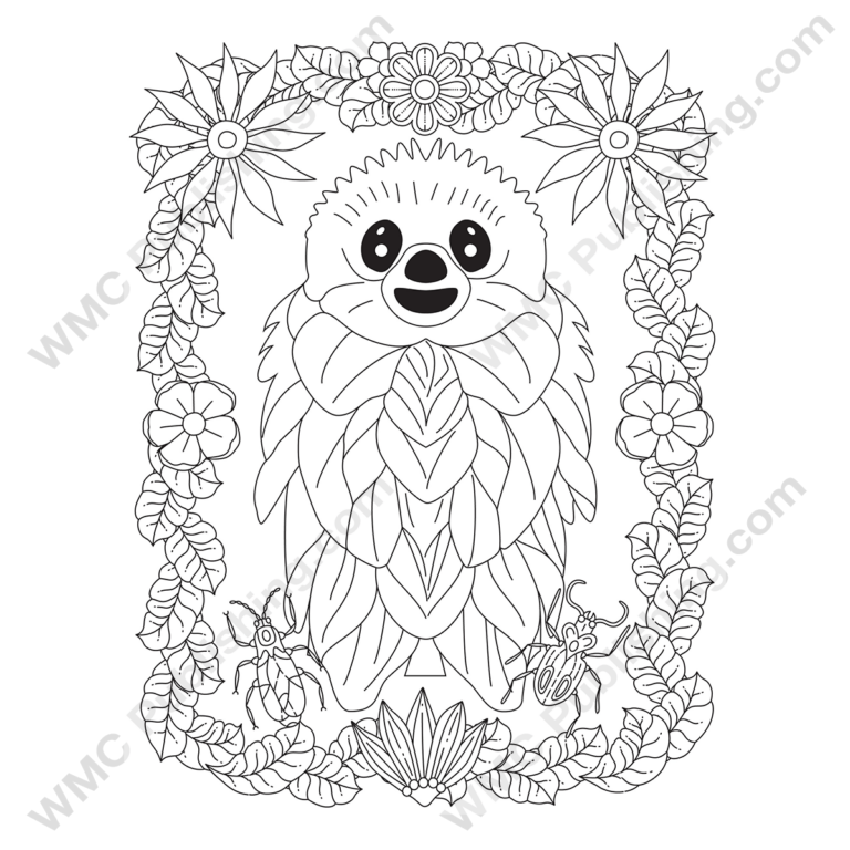 Funny Sloth Coloring Pages