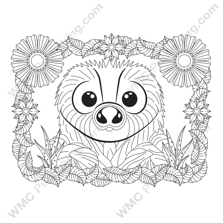 Funny Sloth Coloring Pages
