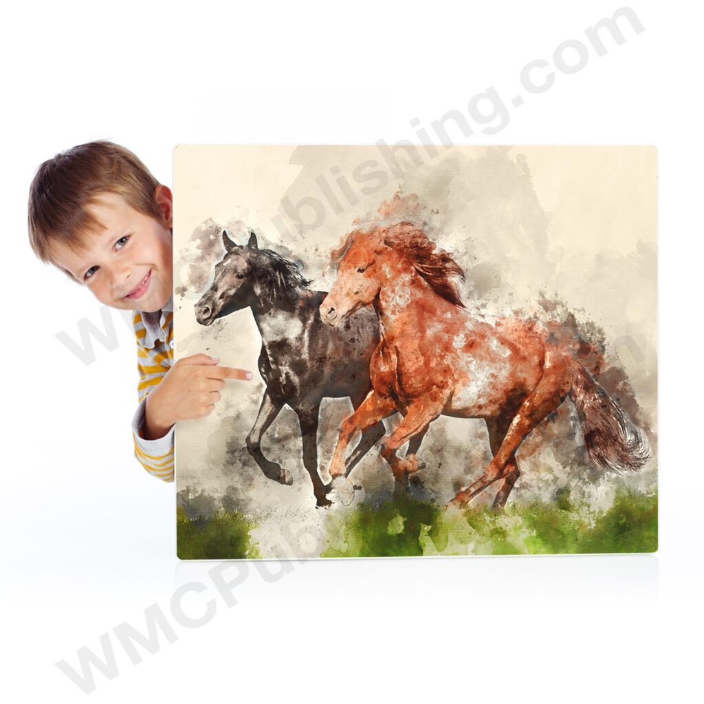 Horses in a Summer Field Wall Art Print