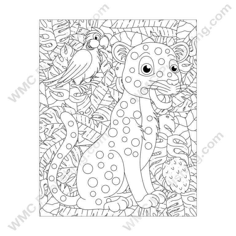 Leopard Coloring Pages