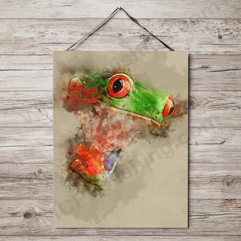 Peaking Red-eyed Tree Frog Wall Art Print