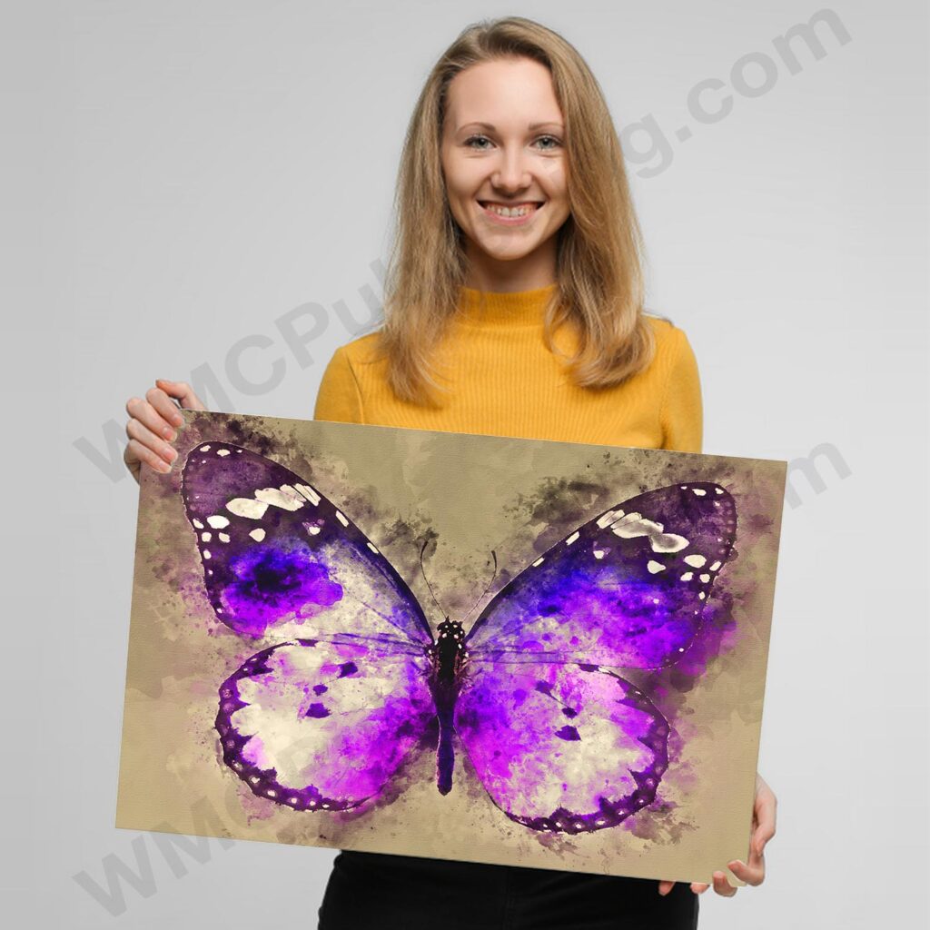 Purple Monarch Butterfly Wall Art Print