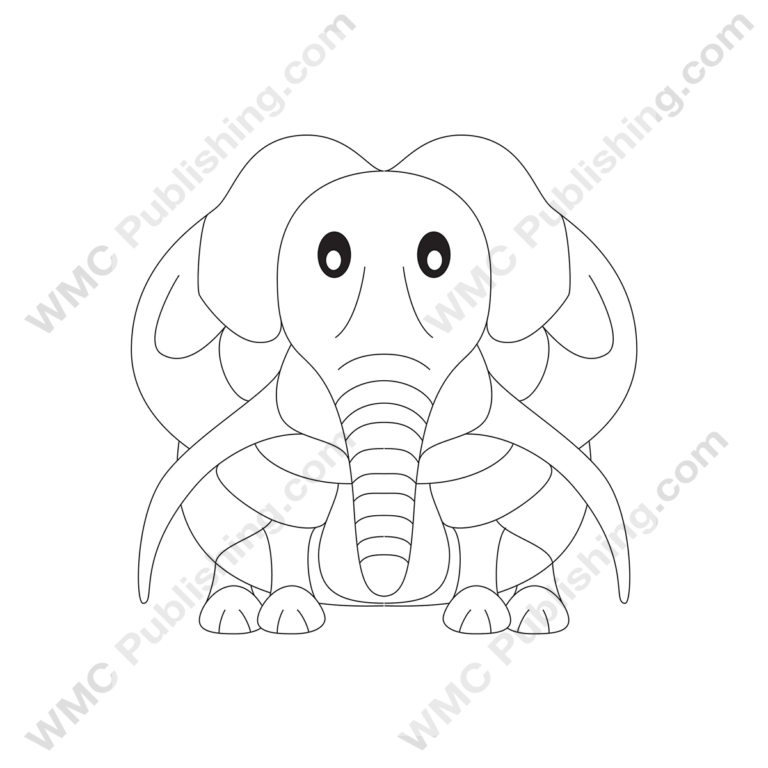 Simple Elephant Coloring Page