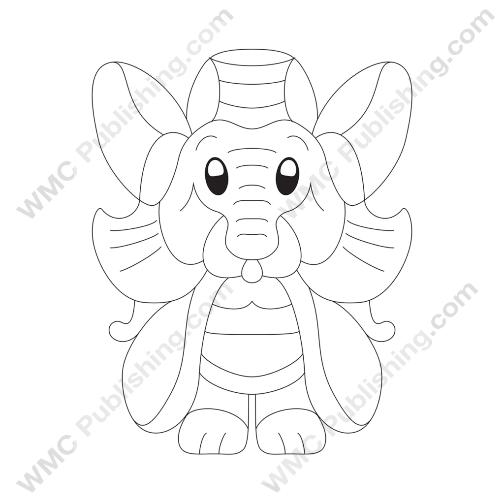 Simple Elephant Coloring Page