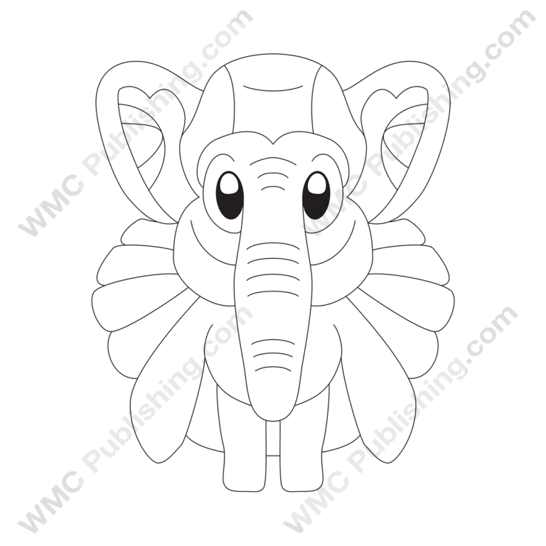 Simple Elephant Coloring Page