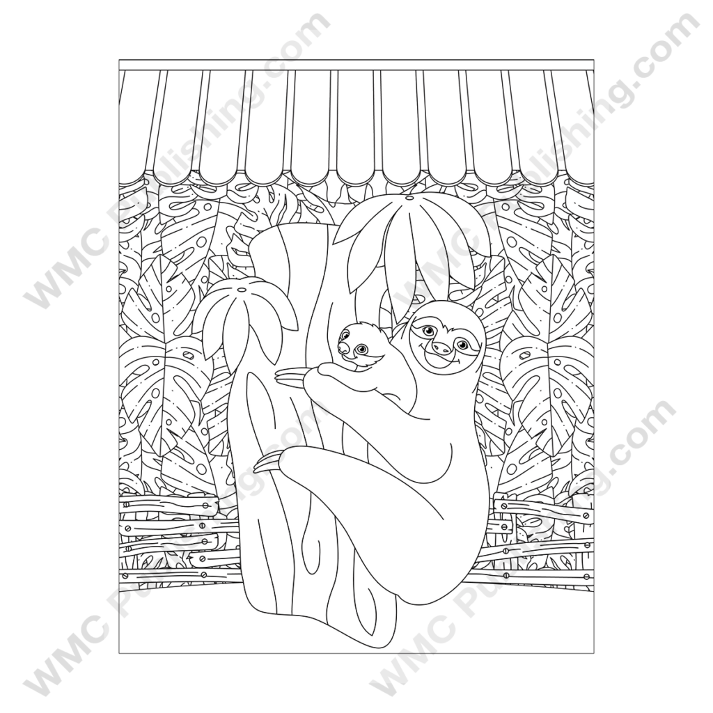 Sloth Coloring Pages