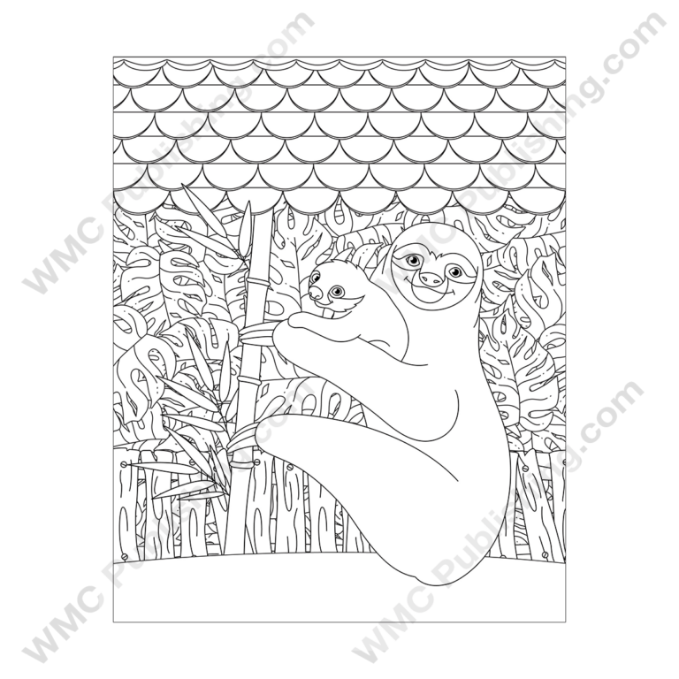 Sloth Coloring Pages