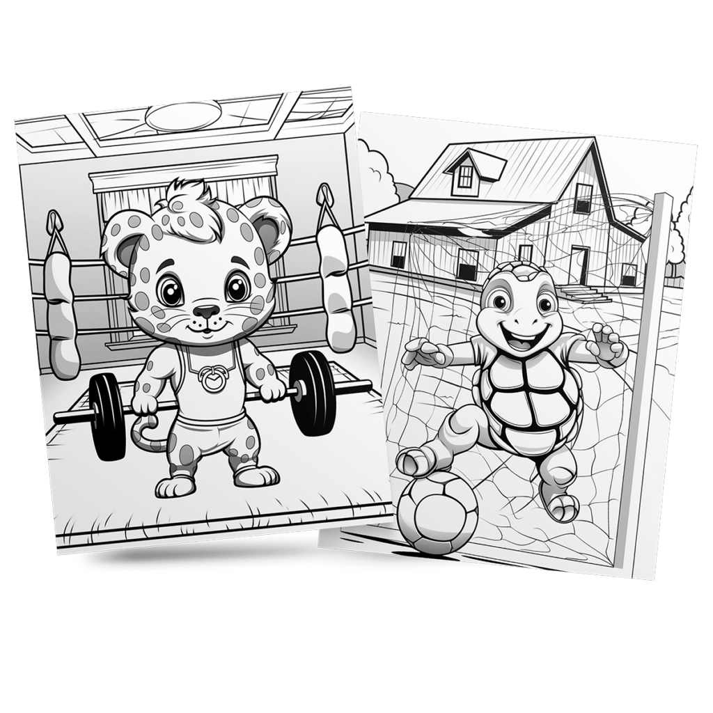 Active Animals Coloring Book