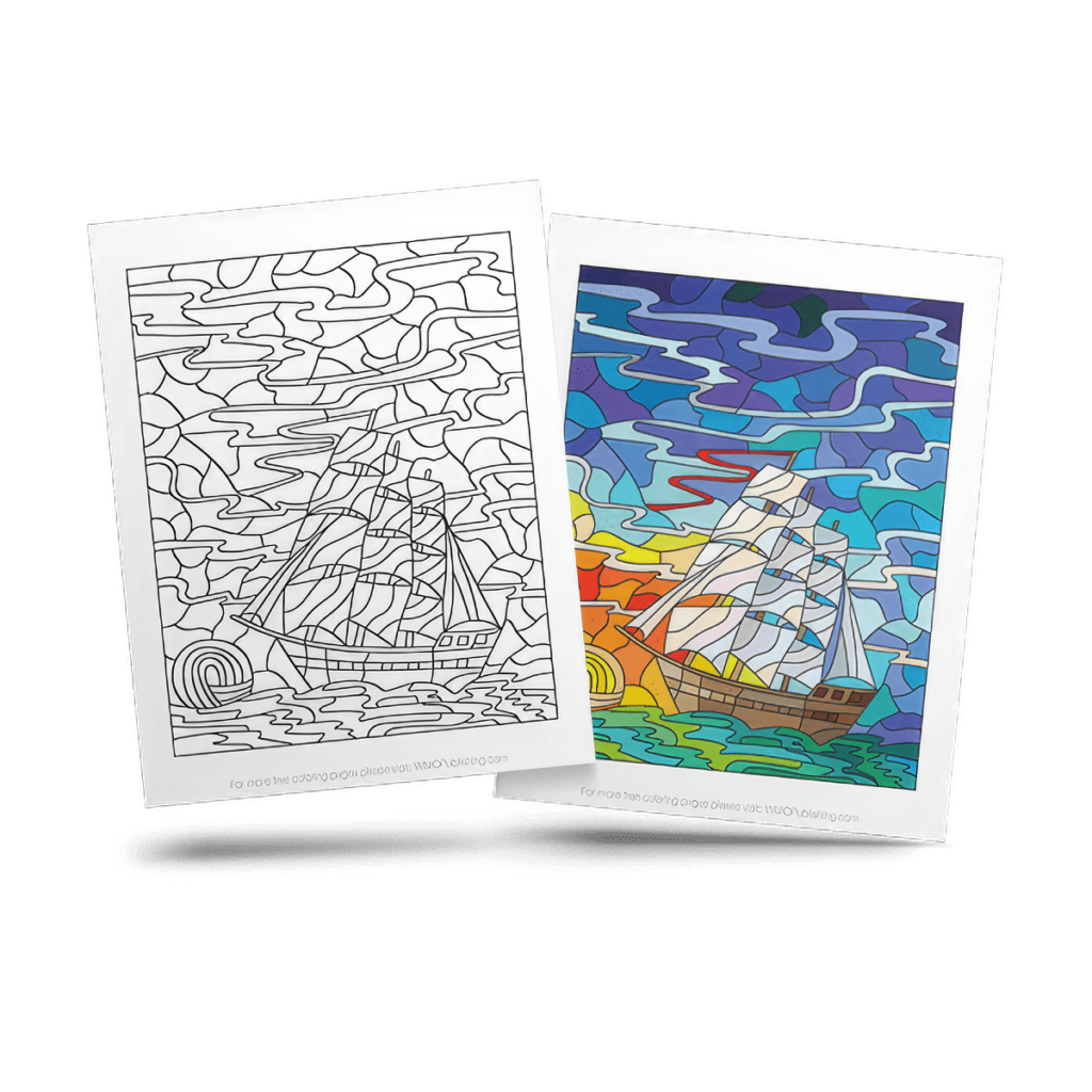 Free Stained Glass Adult Coloring Page Sample 11