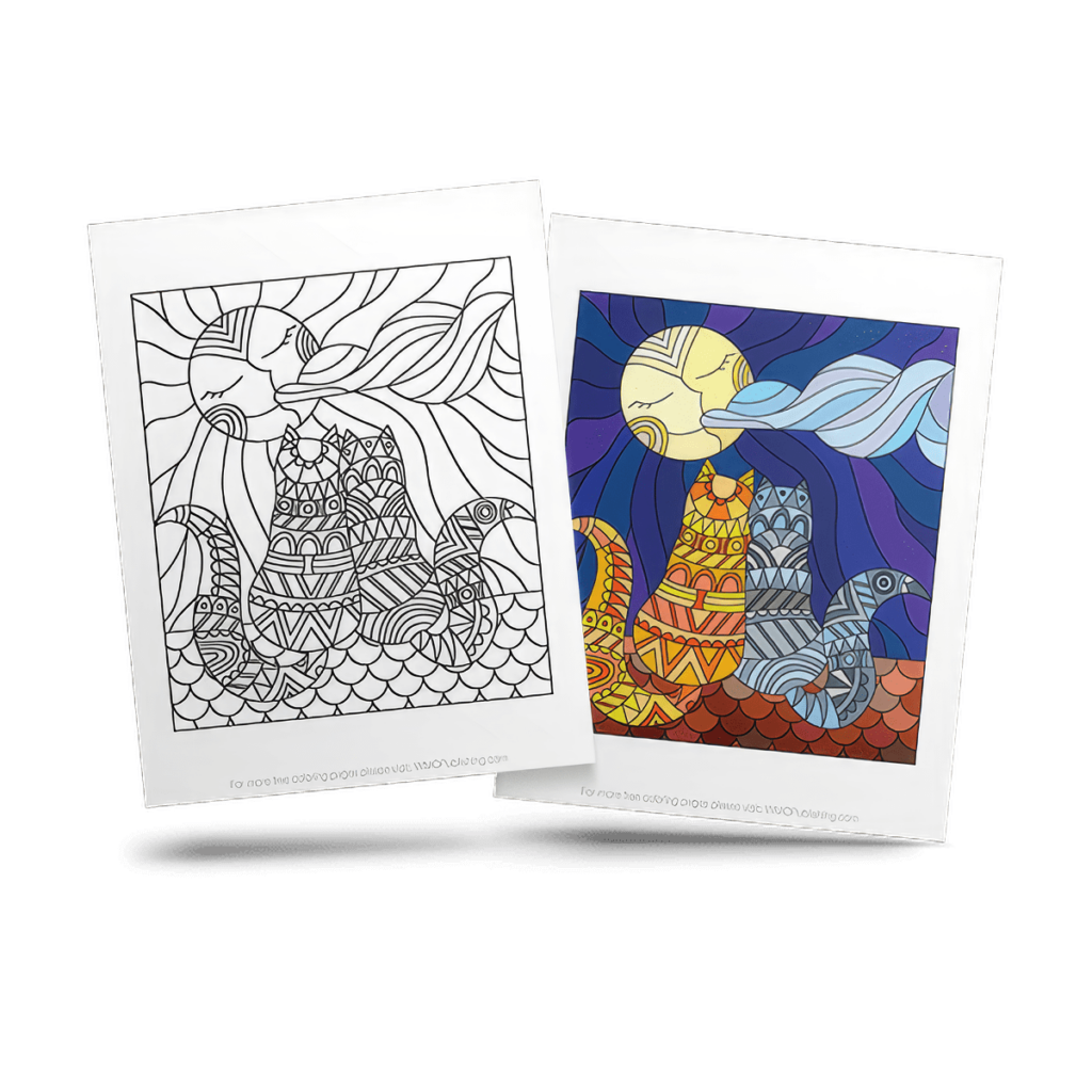 Free Stained Glass Adult Coloring Page Sample 8