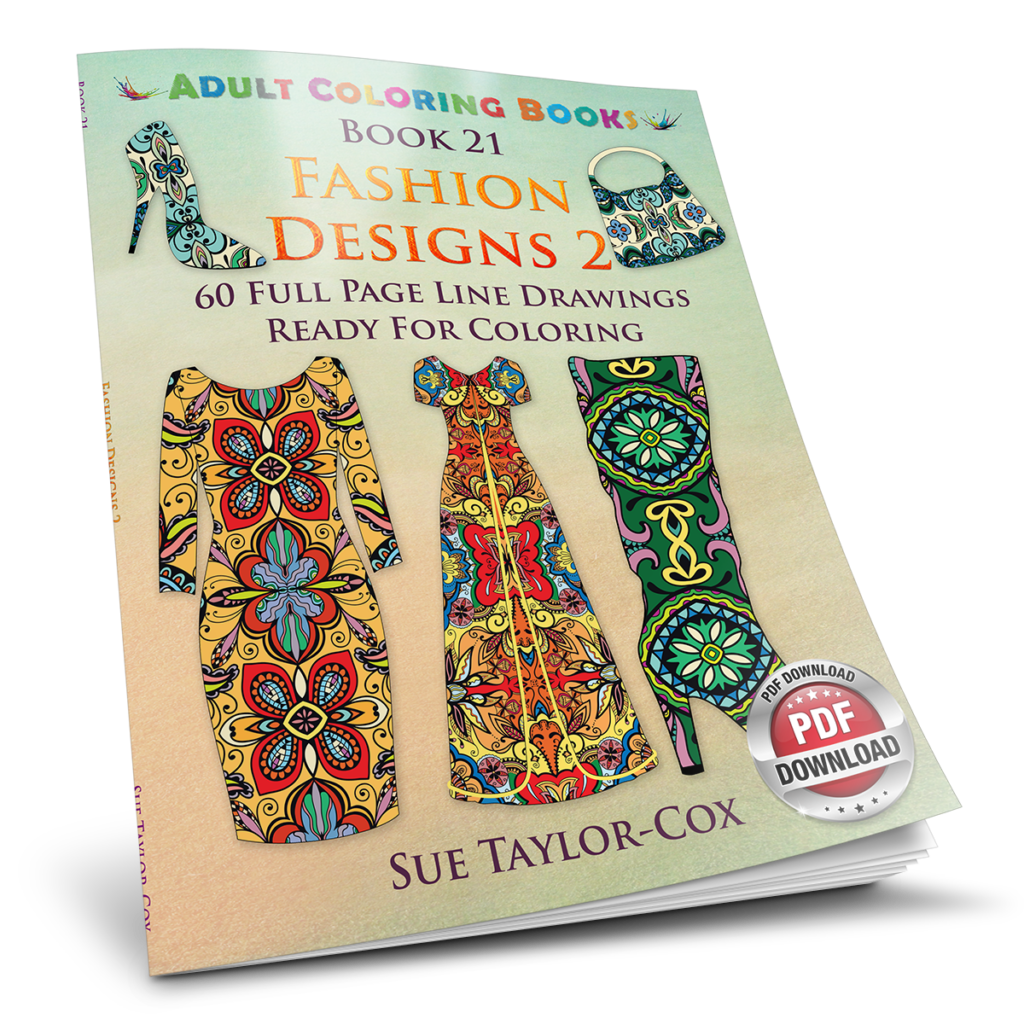 Fashion Designs 2 - Adult Coloring Books - Book 21
