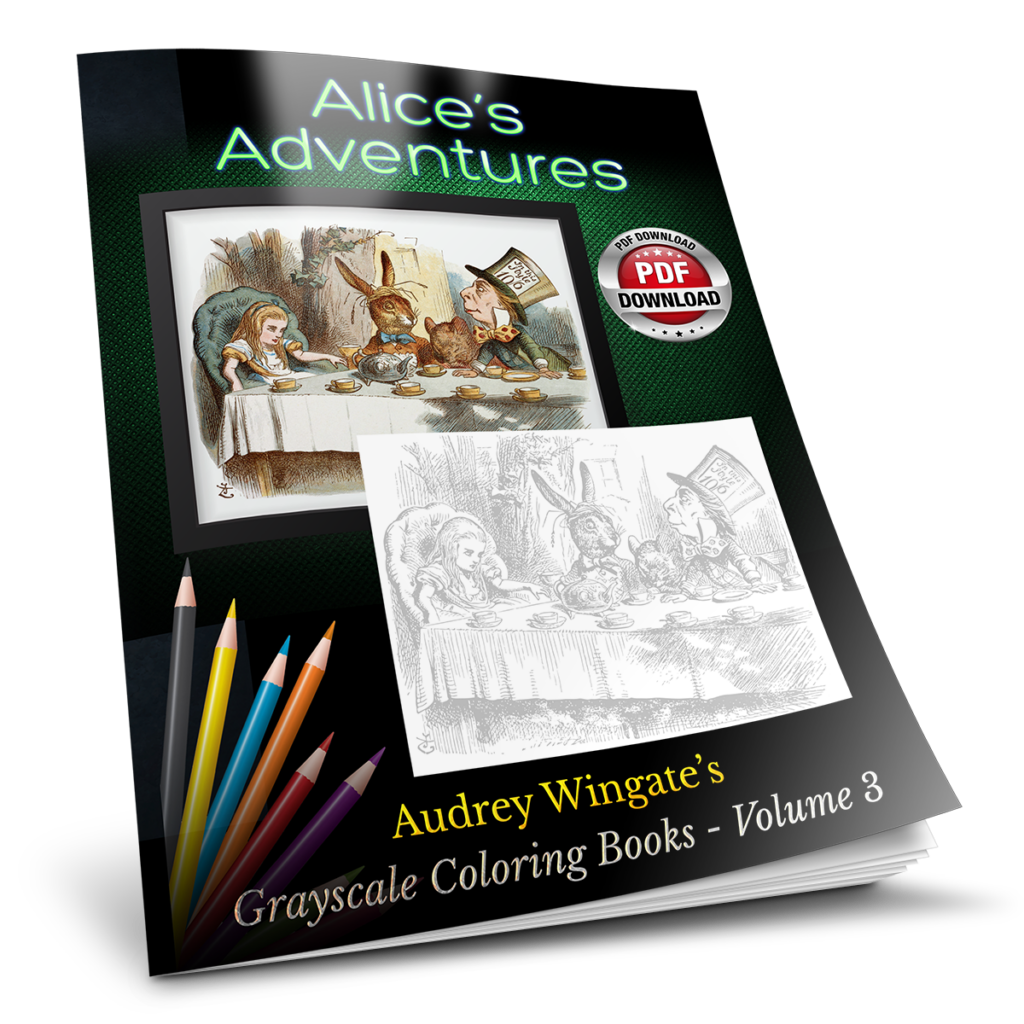 Alice's Adventures - Grayscale Coloring Books