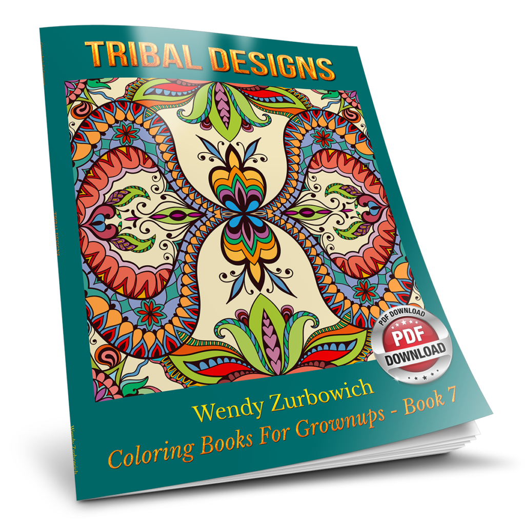 Tribal Designs - Coloring Books for Grownups - Book 7