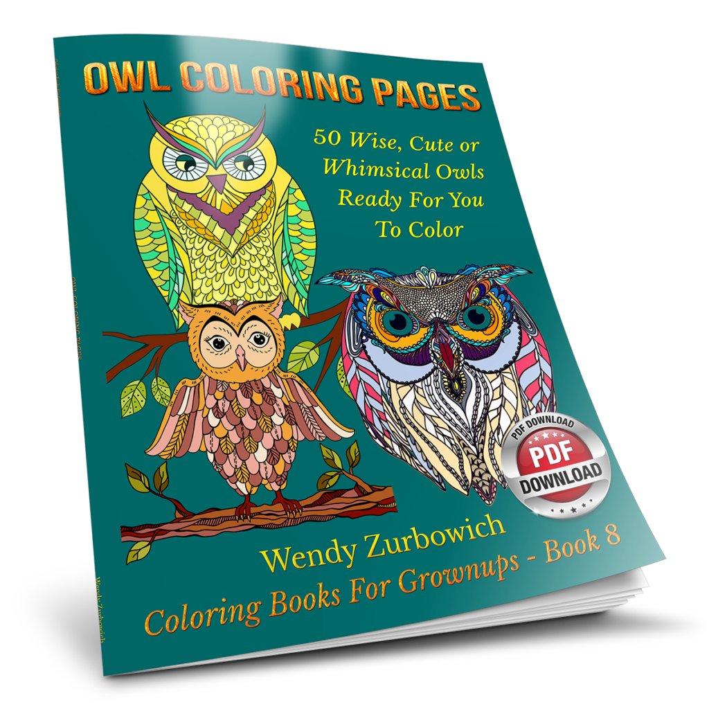Owl Coloring Pages - Coloring Books for Grownups - Book 8