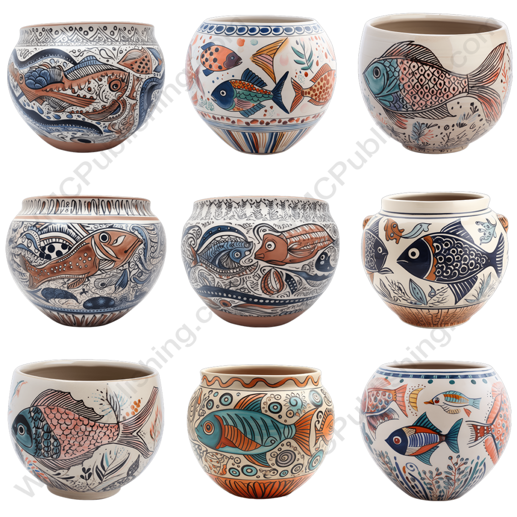 Bohemian Style Ceramic Fishbowls