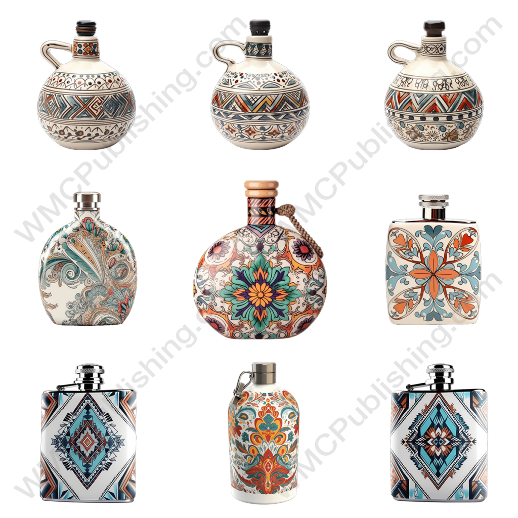 Bohemian Style Ceramic Flasks