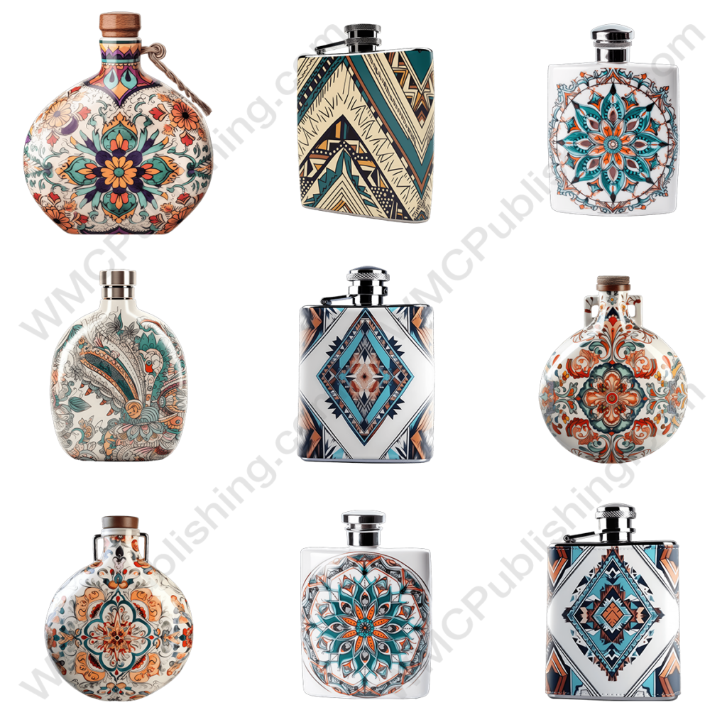 Bohemian Style Ceramic Flasks