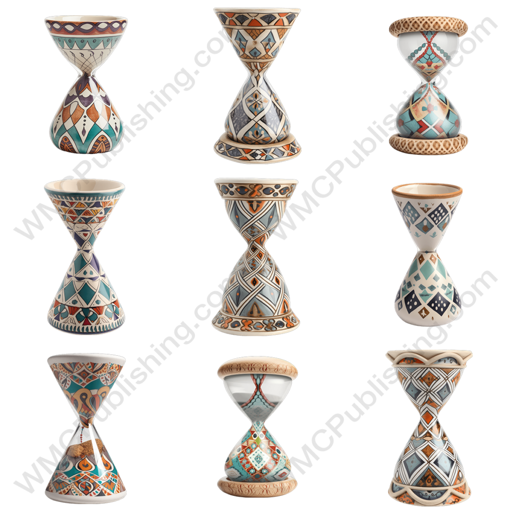 Bohemian Style Ceramic Hourglass Vases