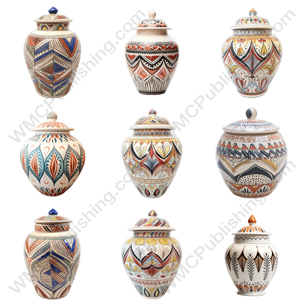 Bohemian Style Ceramic Urns