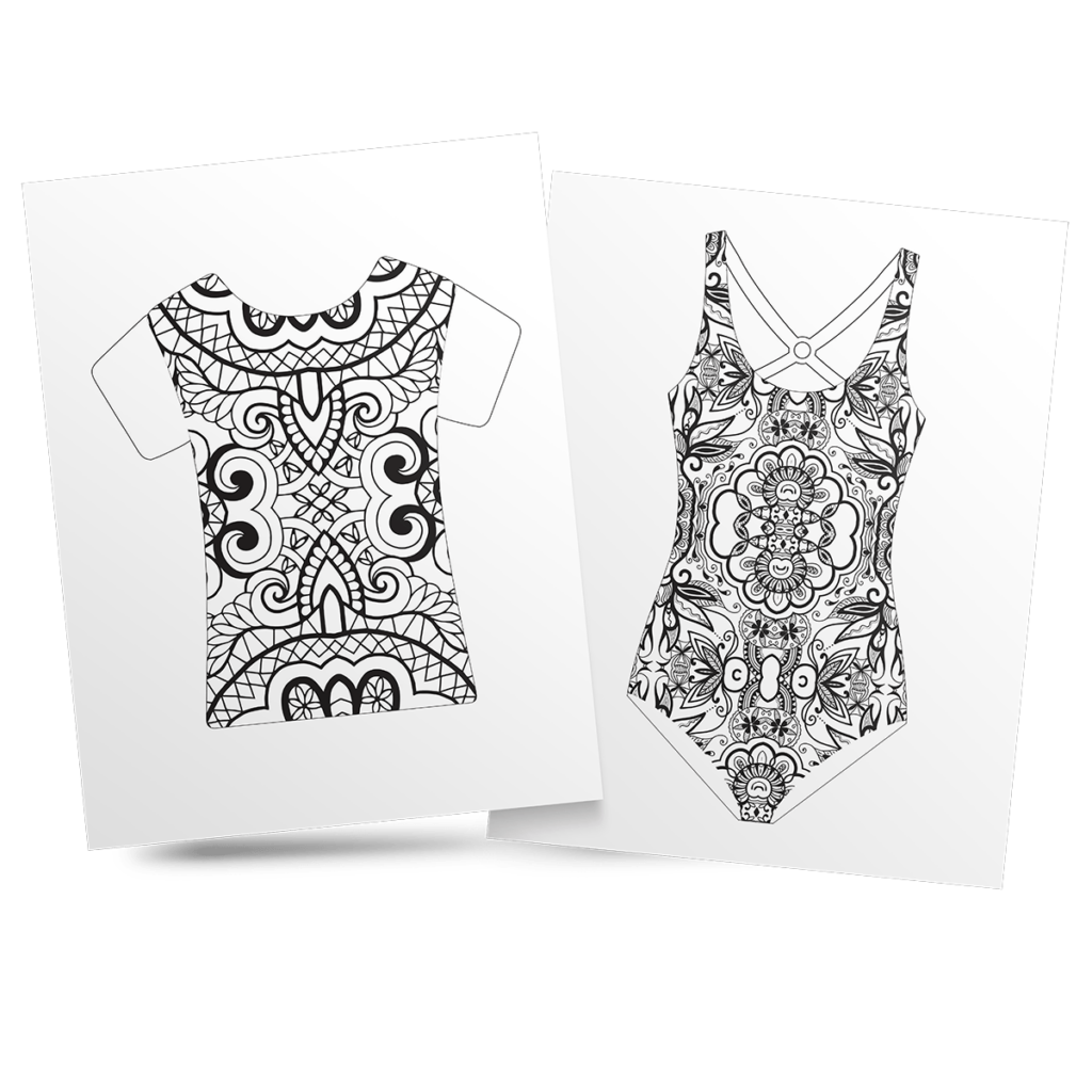 Fashion Clothing Coloring Book