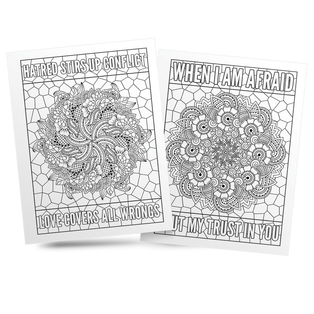 Stained Glass Quotation Windows Coloring Book