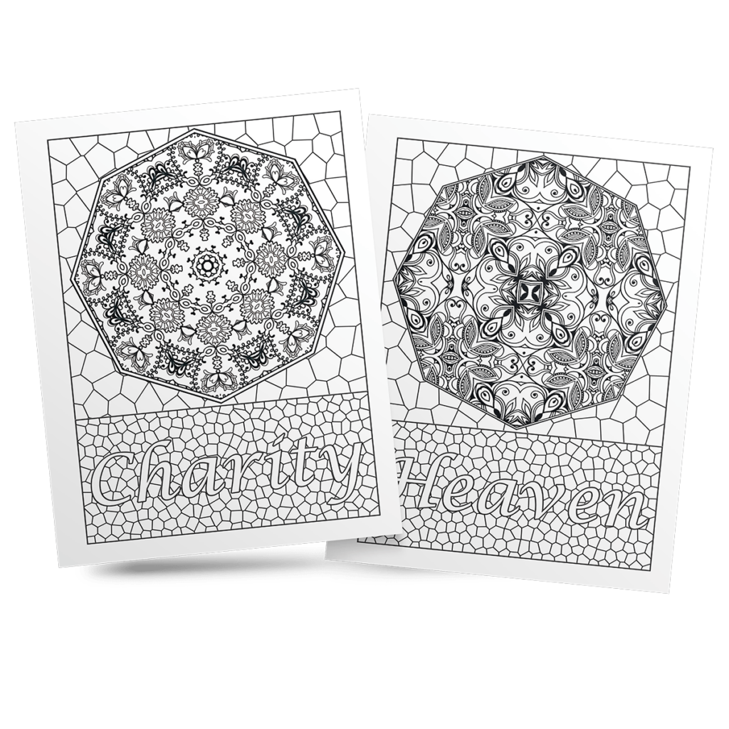 Stained Glass Mandala Coloring Book