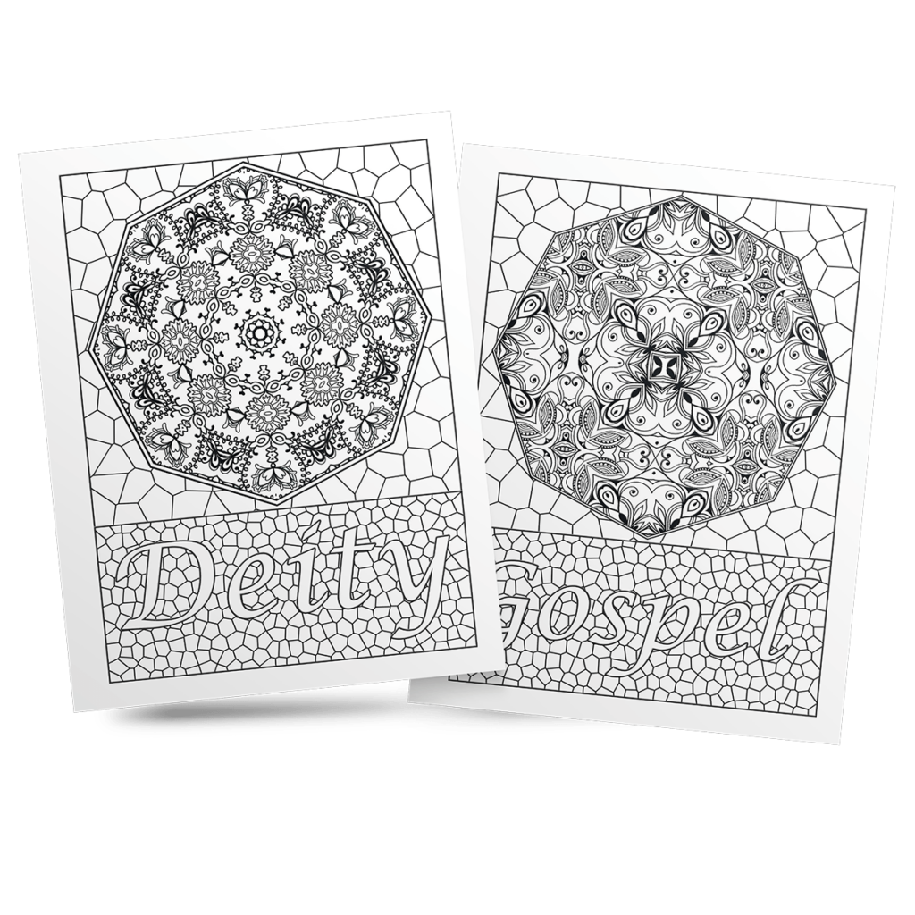 Stained Glass Mandala Coloring Book