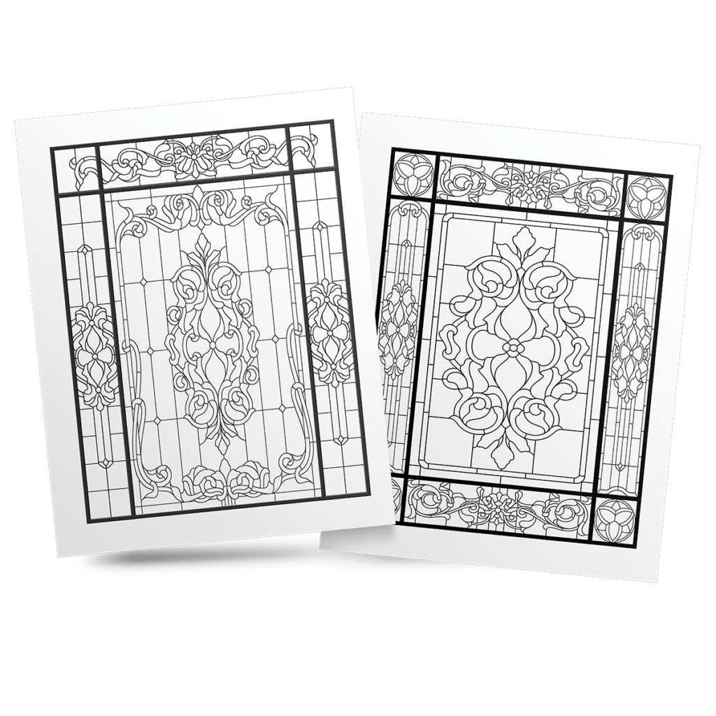 Stained Glass Windows Coloring Book 2