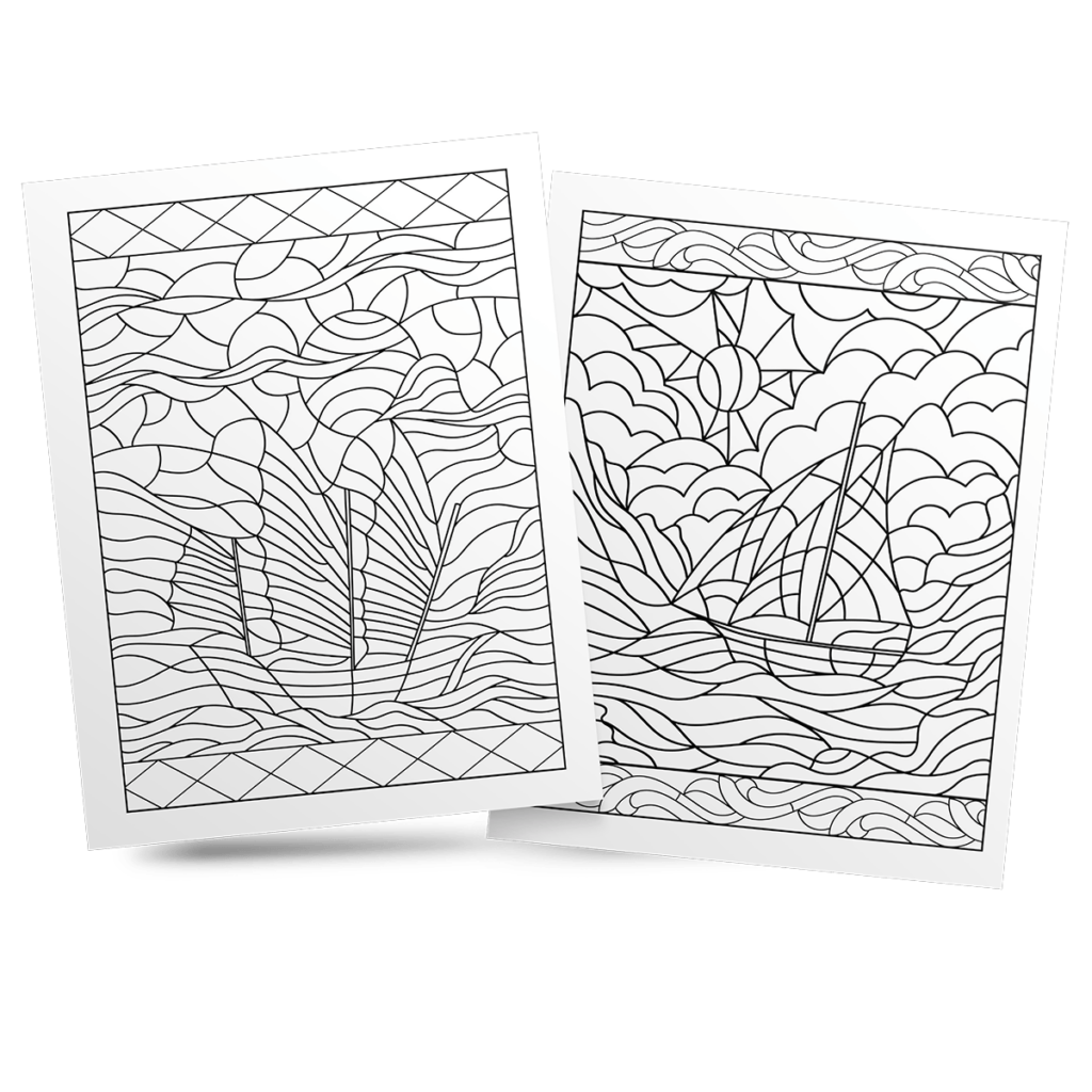 Stained Glass Windows Coloring Book 3