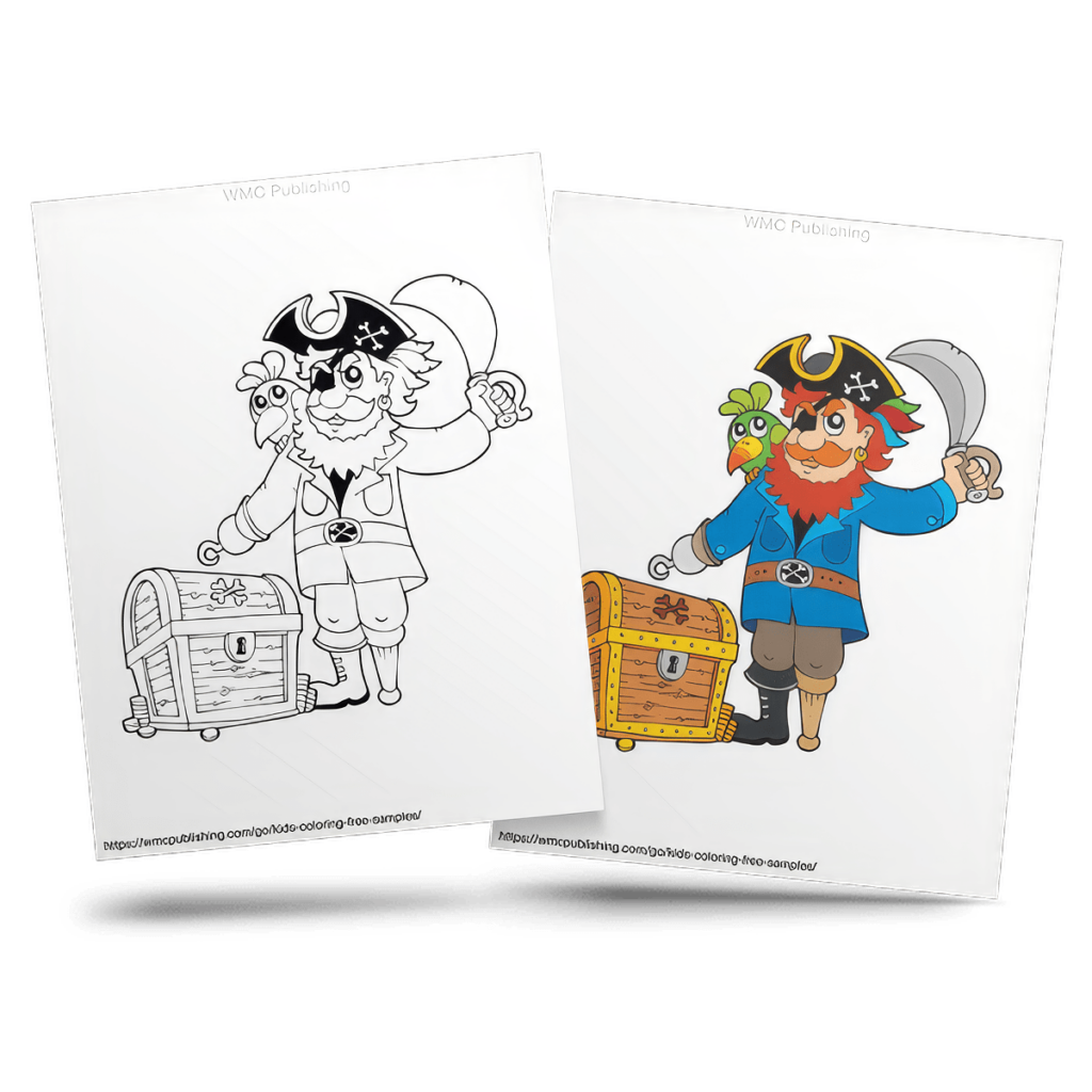 Free Pirates Kid's Coloring Page Sample 1