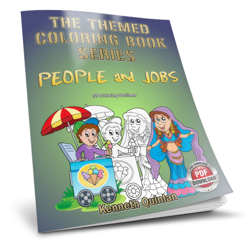 The Themed Coloring Book Series: People