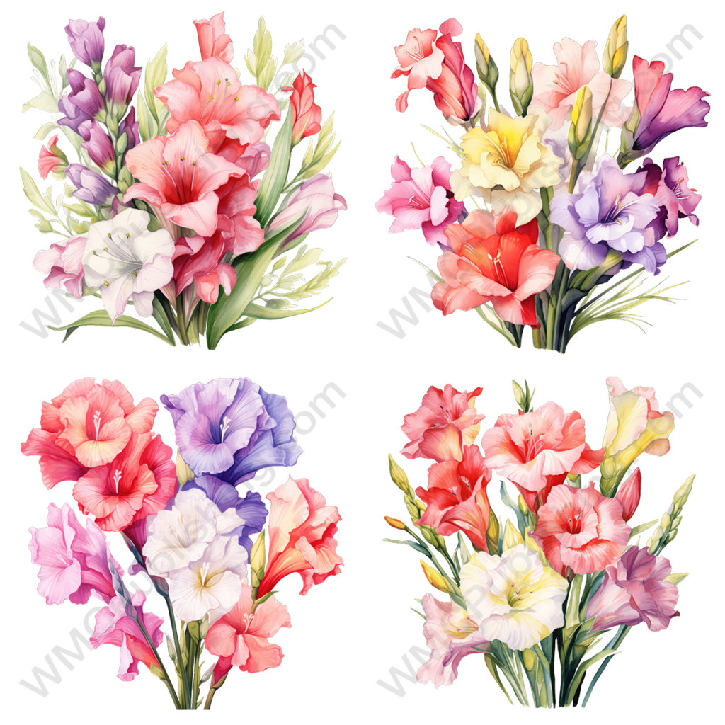 Pastel Watercolor Bouquet Set 2