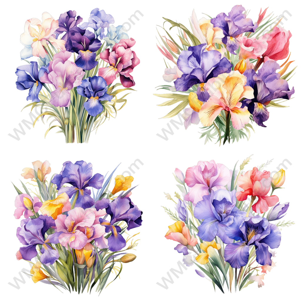 Pastel Watercolor Bouquet Set 3
