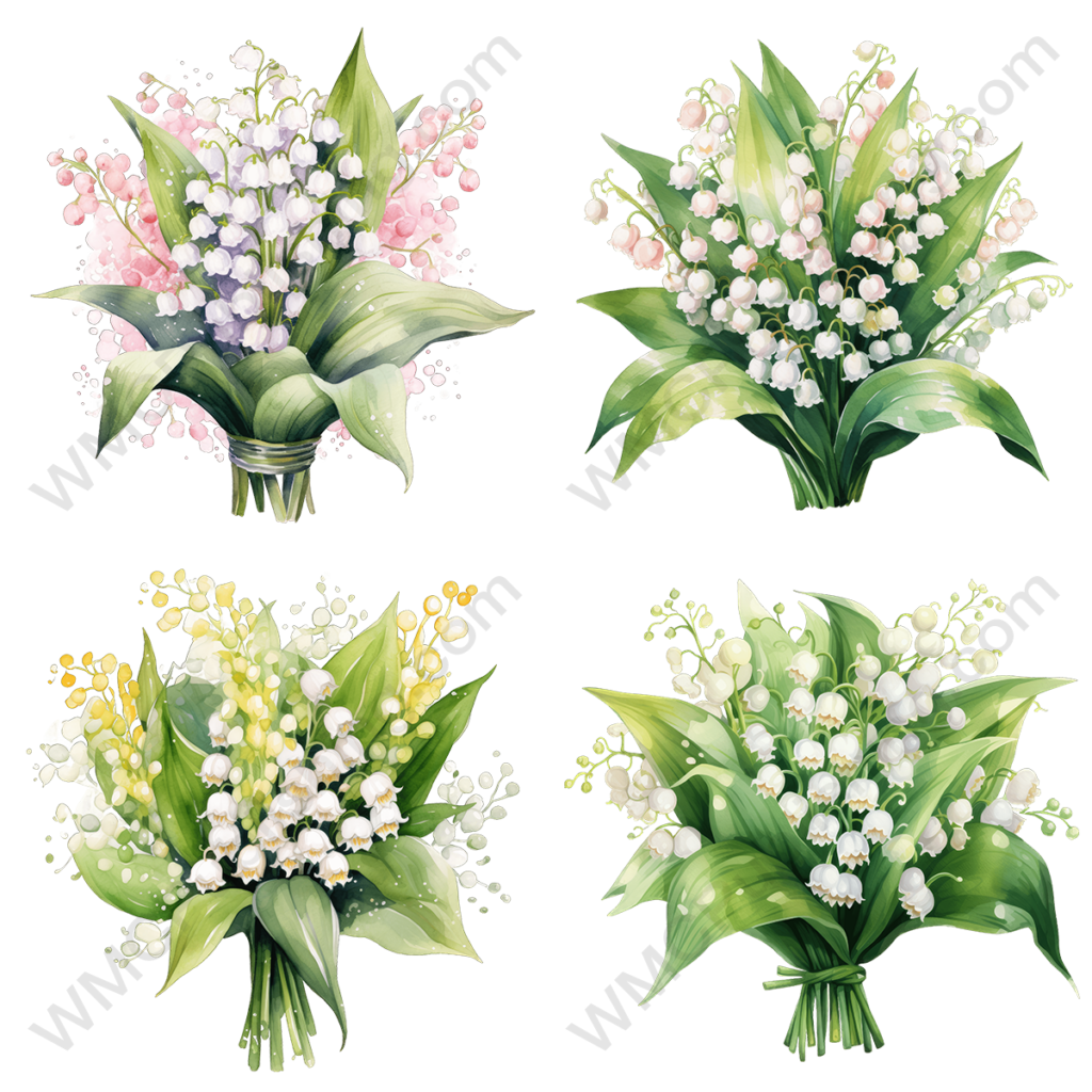 Pastel Watercolor Bouquet Set 3