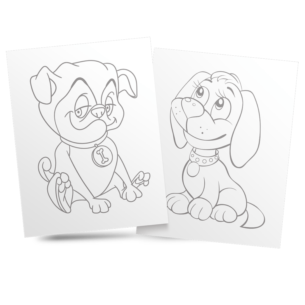 Dog Coloring Book for Seniors