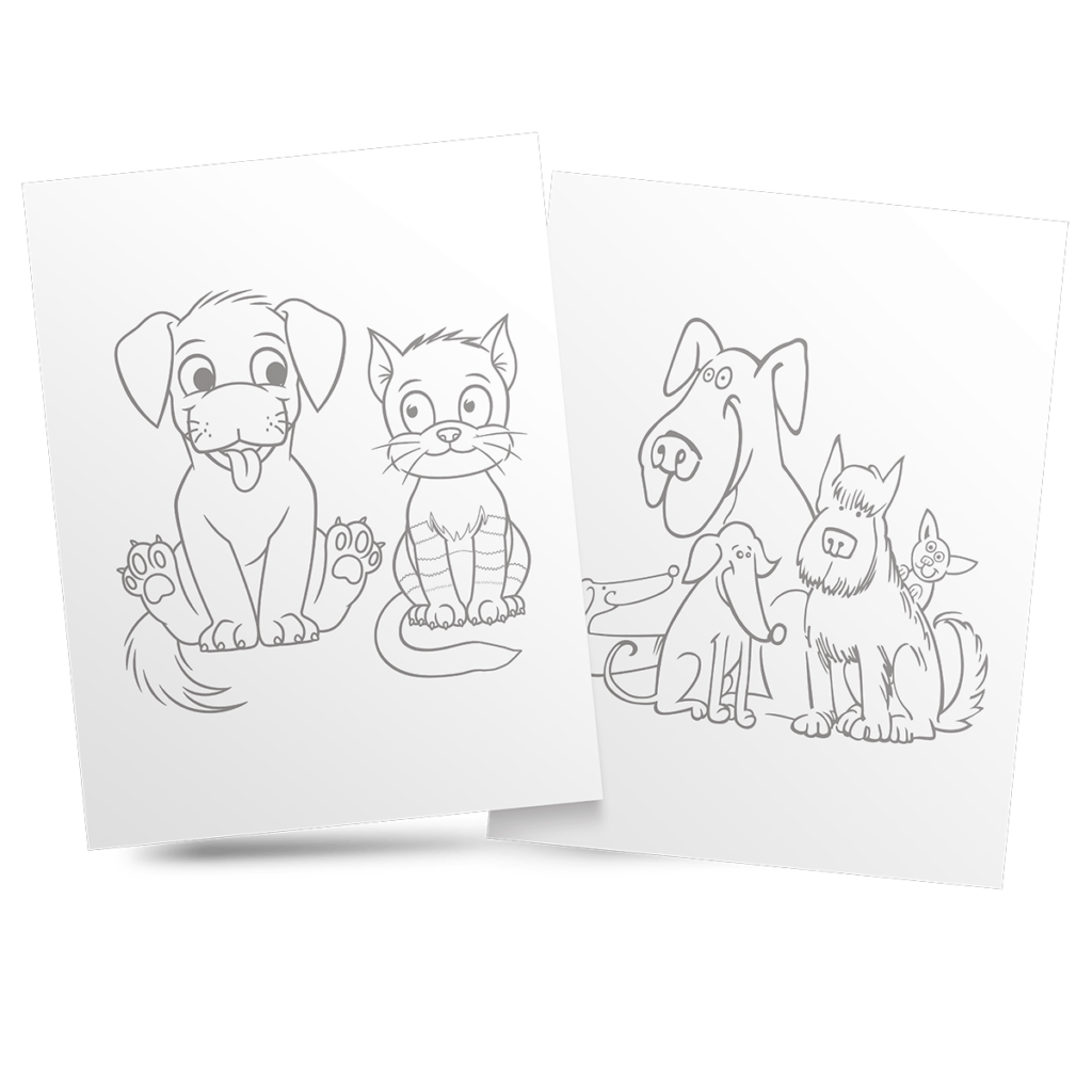 Dog Coloring Book for Seniors